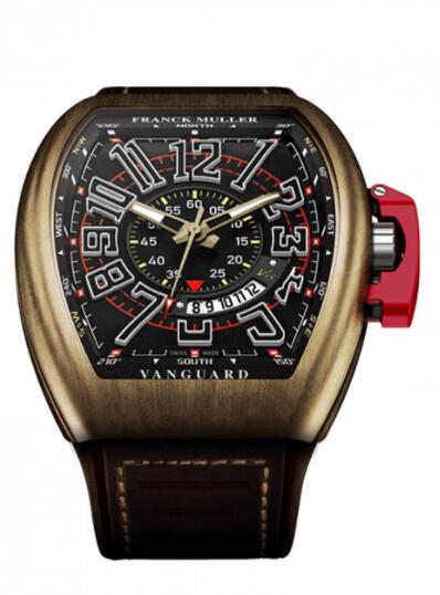 Best FRANCK MULLER Vanguard Icon I Fullback V 45 SC DT BZ BR ICON 1 LCK BN Replica Watch